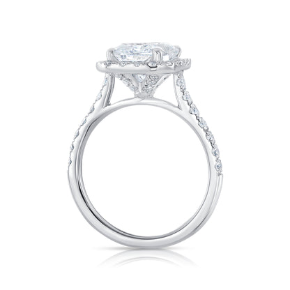 3.82CT E VS1 Radiant Lab Grown Diamond Engagement Ring 14kt