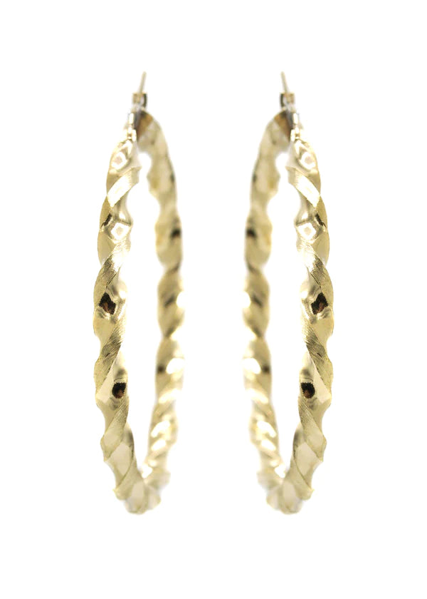 10K Womens Gold Hoop Earrings | Customizable Size
