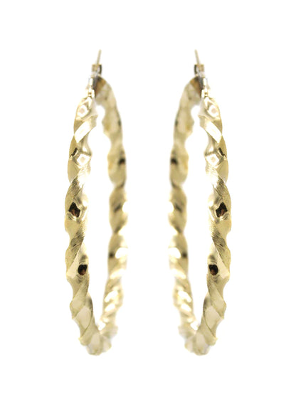 10K Womens Gold Hoop Earrings | Customizable Size