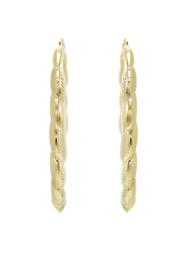 10K Womens Gold Hoop Earrings | Customizable Size