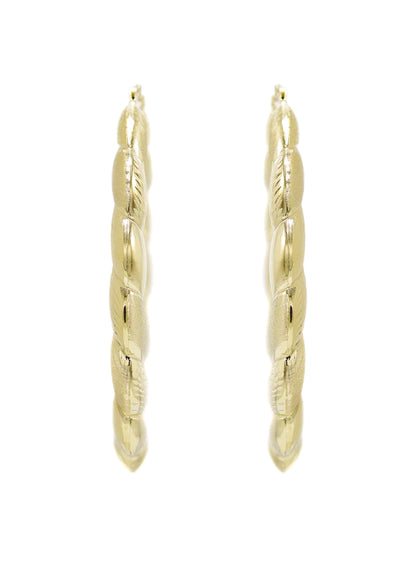 10K Womens Gold Hoop Earrings | Customizable Size