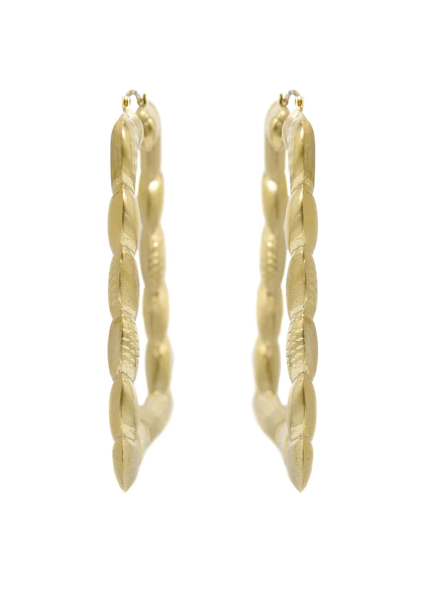 10K Womens Gold Hoop Earrings | Customizable Size