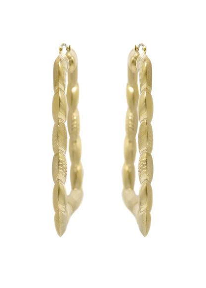 10K Womens Gold Hoop Earrings | Customizable Size