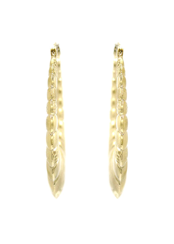 10K Womens Gold Hoop Earrings | Customizable Size