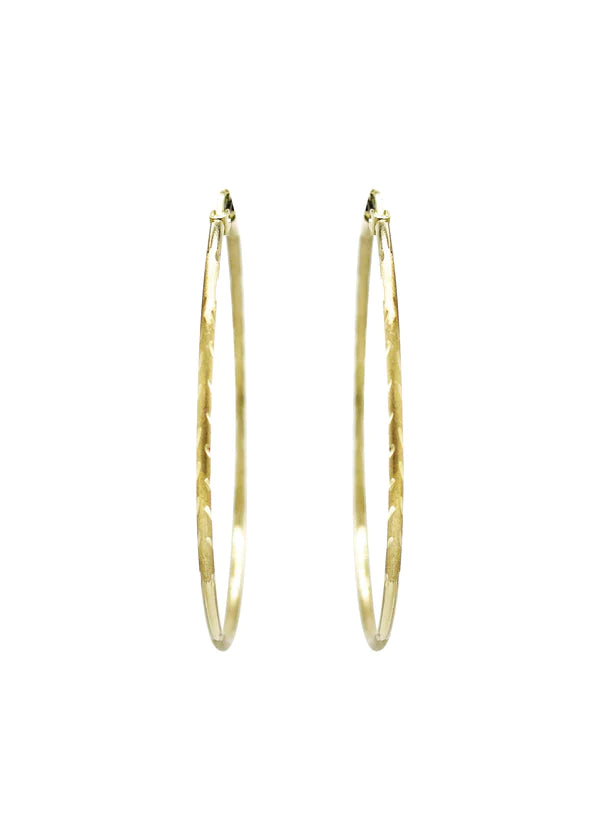 10K Womens Gold Hoop Earrings | Customizable Size | 1.5MM