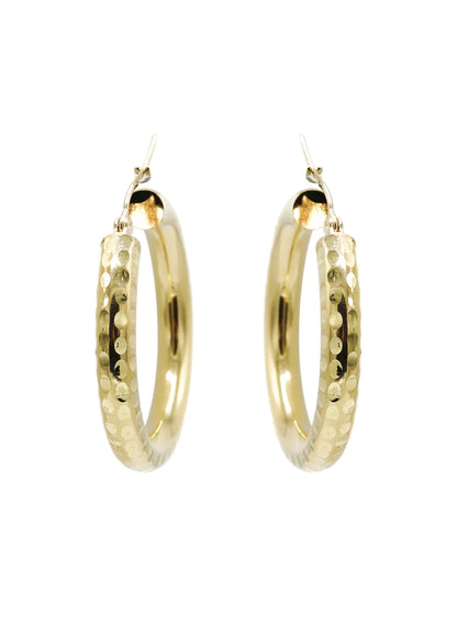 10K Womens Gold Hoop Earrings | Customizable Size 2.5MM