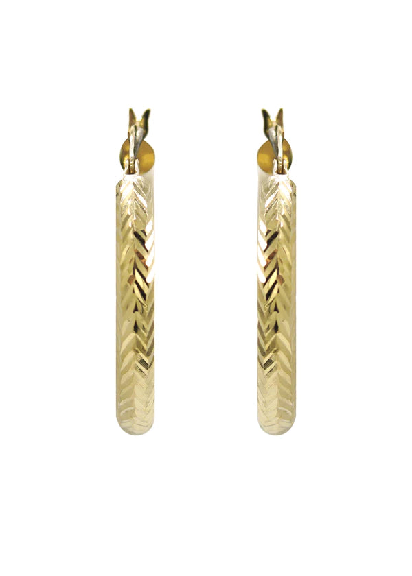 10K Womens Gold Hoop Earrings | Customizable Size