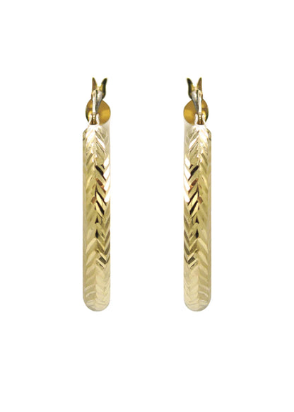 10K Womens Gold Hoop Earrings | Customizable Size