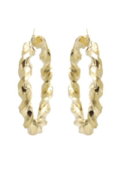 10K Womens Gold Hoop Earrings | Customizable Size | 10MM