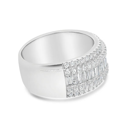 Gold Round and Baguette Diamond Ring | 14K | 2.72 CTW