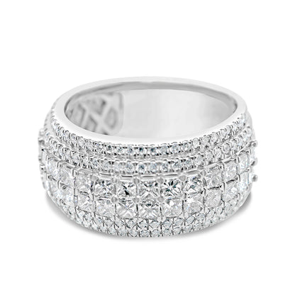 Gold Princess Cut Diamond  Ring | 14K | 3.58 CTW