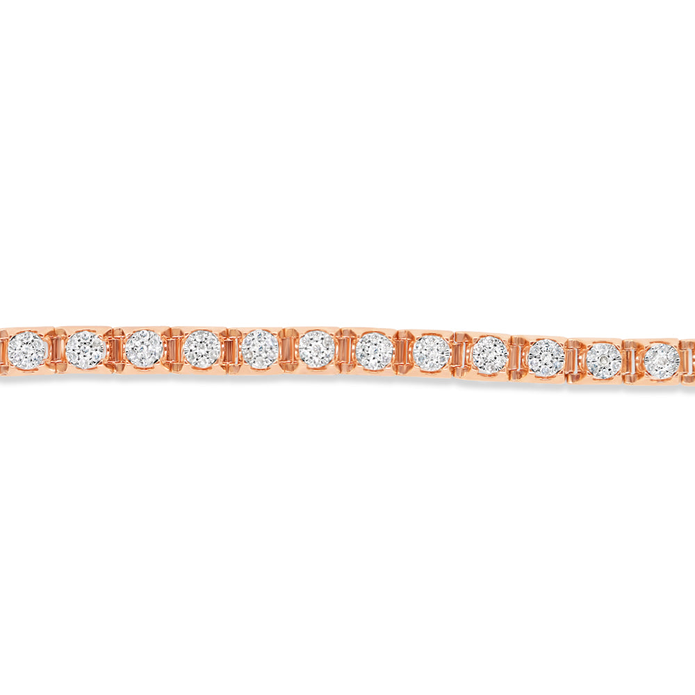 14K Gold 1.52CT Flower Diamond Bracelet