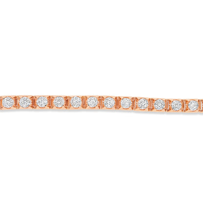 14K Gold 1.52CT Flower Diamond Bracelet