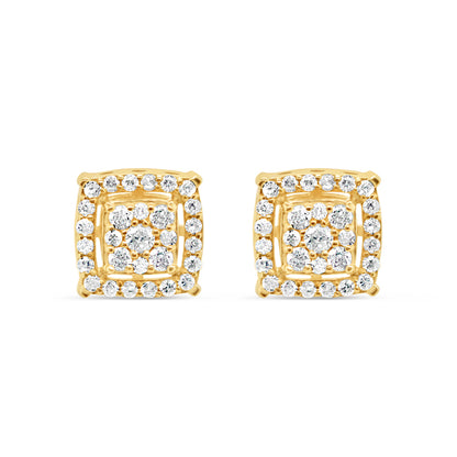 14K Yellow Gold | Diamond Earrings | 0.51CTW | 8.55MM