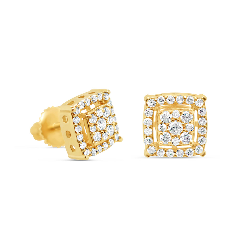 14K Yellow Gold | Diamond Earrings | 0.51CTW | 8.55MM