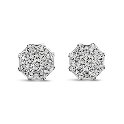 14K Yellow Gold | Diamonds Round Earrings | 0.51CTW | 9.46MM