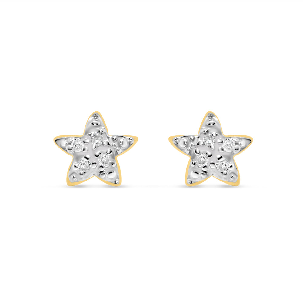 14K Yellow Gold | Diamond Star Earrings | ?CTW | 5.16MM pirce check
