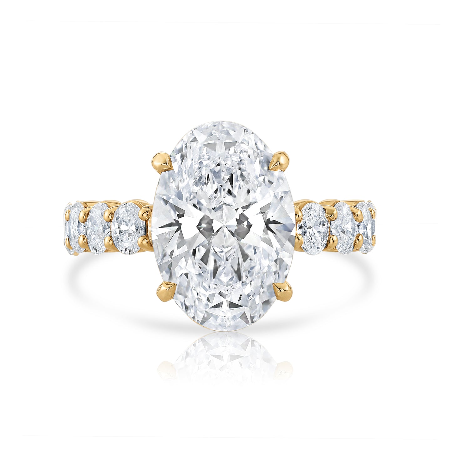6.58 E VS1 Oval Lab Grown Diamond Engagement Ring 14kt