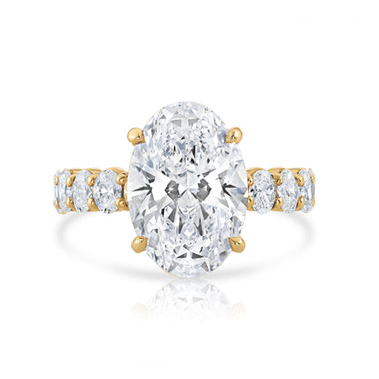 6.58 E VS1 Oval Lab Grown Diamond Engagement Ring 14kt