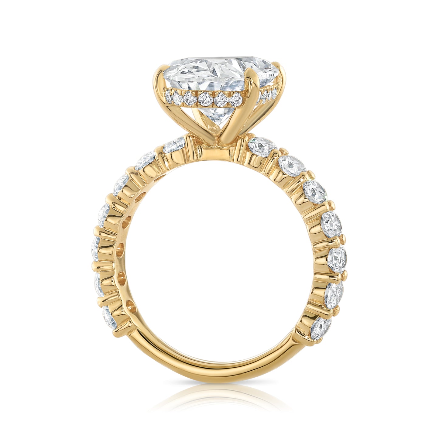 6.58 E VS1 Oval Lab Grown Diamond Engagement Ring 14kt