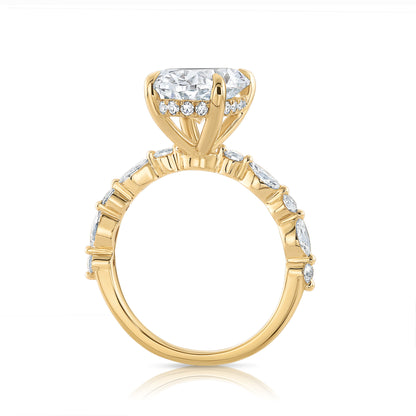 4.60CT E VS1 Oval Lab Grown Diamond Engagement Ring 14kt