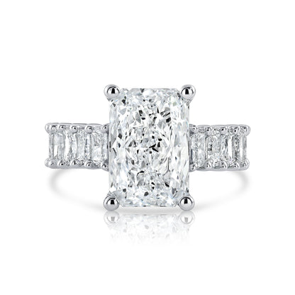 7.00 E VS1 Radiant Lab Grown Diamond Engagement Ring 14kt