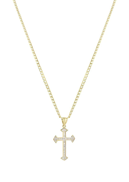 10K Gold Cross Necklace For Men | 4.23 Grams