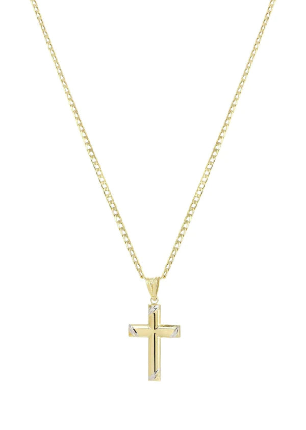 10K Gold Cross Necklace For Men | 3.55 Grams