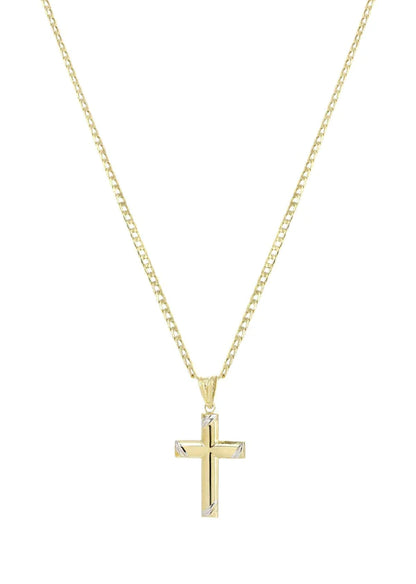 10K Gold Cross Necklace For Men | 3.55 Grams