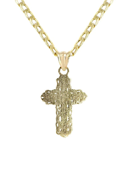 10K Gold Crucifix / Cross Necklace For Men | 2.8 Grams