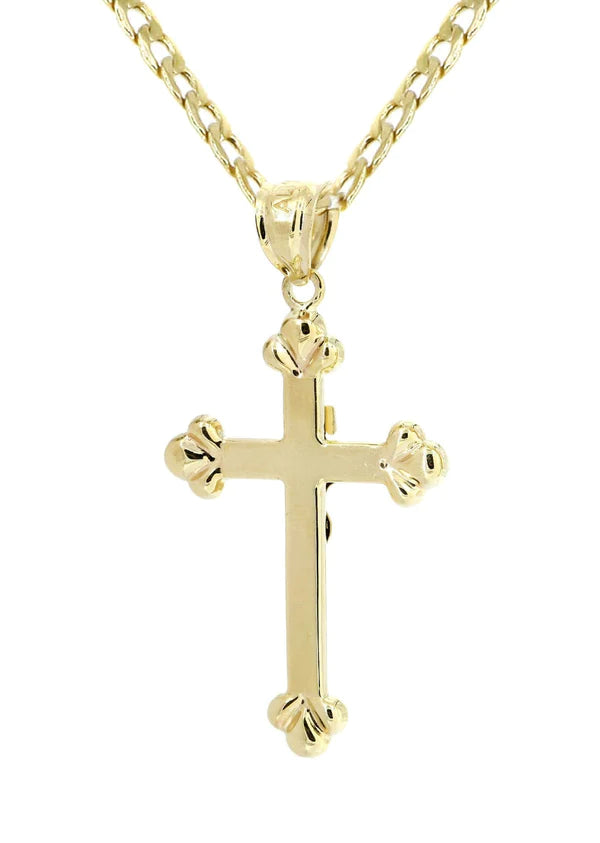 10K Gold Crucifix / Cross Necklace For Men | 2.9 Grams