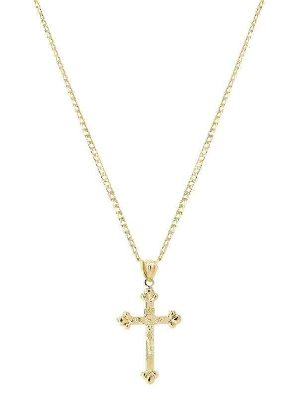10K Gold Crucifix / Cross Necklace For Men | 2.9 Grams