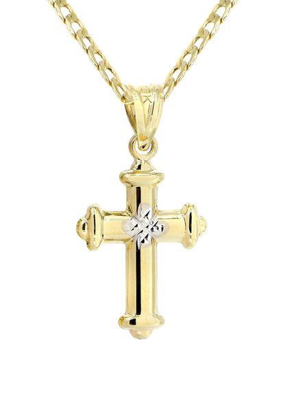 10K Gold Crucifix / Cross Necklace For Men | 3.1 Grams