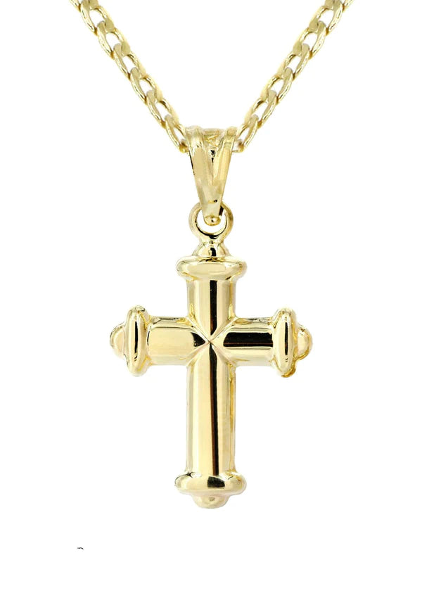 10K Gold Crucifix / Cross Necklace For Men | 3.1 Grams