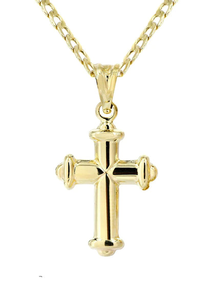 10K Gold Crucifix / Cross Necklace For Men | 3.1 Grams