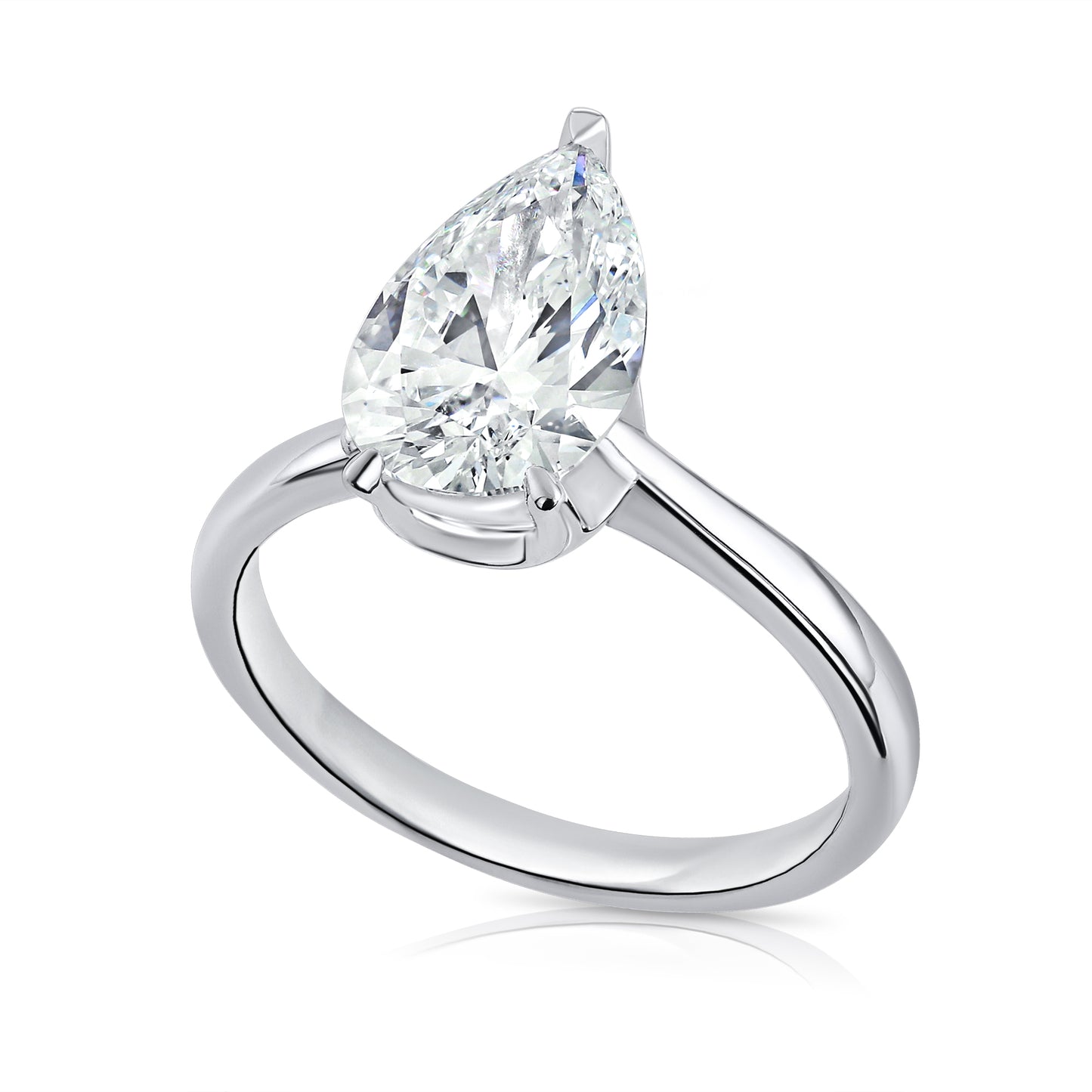 2.54CT E VS1 Pair Lab Grown Diamond Engagement Ring 14kt