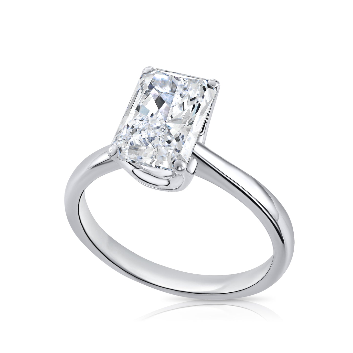 2.55CT E VS1 Radiant Lab Grown Diamond Engagement Ring 14kt