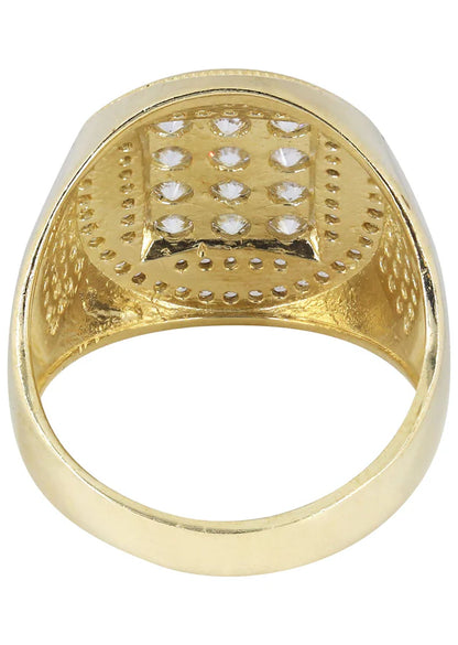 Mens Gold Pinky Ring | 10K Solid Yellow Gold