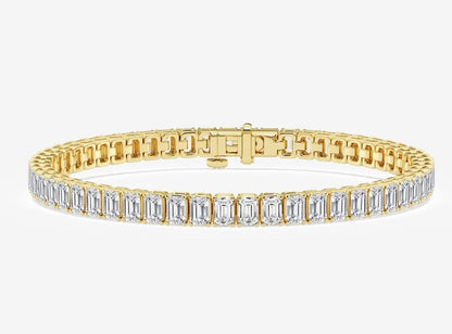 14KT LAB Diamond Tennis Bracelet 3.80 CTW • 14K Yellow Gold 14KT DIAMOND EARRINGS