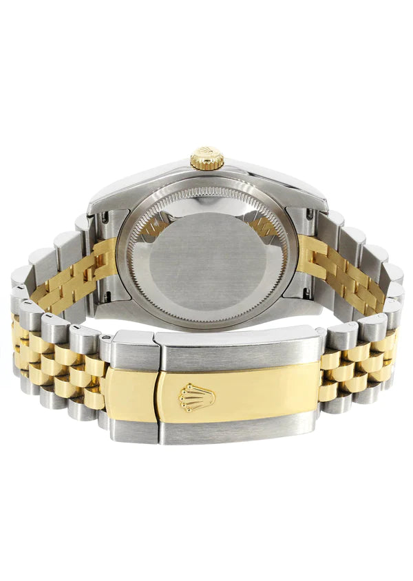 Rolex Datejust II Watch | 41MM | Custom Brown Diamond Roman Dial | 18K Yellow Gold & Stainless Steel | Jubilee Band