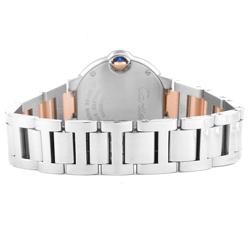 Cartier W2BB0009  Ballon Bleu 28mm 18K Gold Steel MOP Dial Lady's Quartz Watch