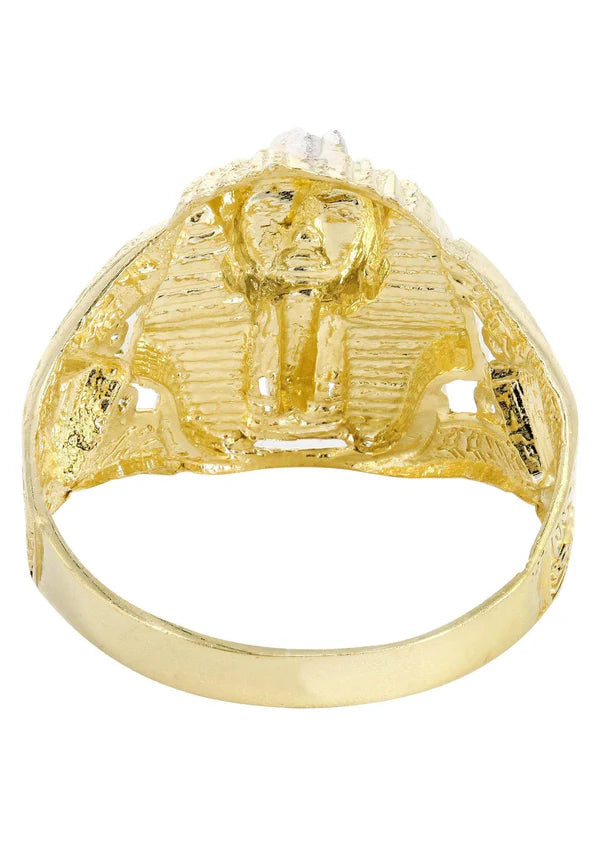 Mens Pharoah Ring | 10K Solid Yellow Gold