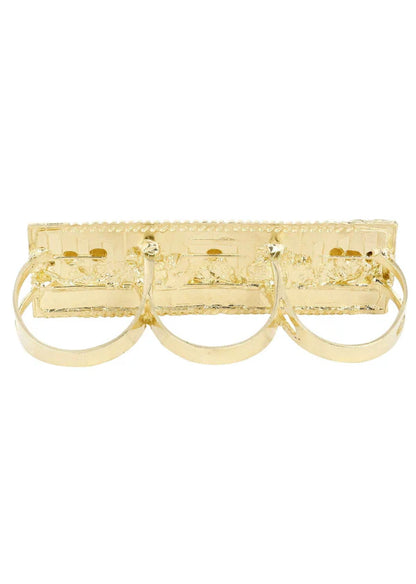 Last Supper Rectangle Ring | 10K Solid Yellow Gold
