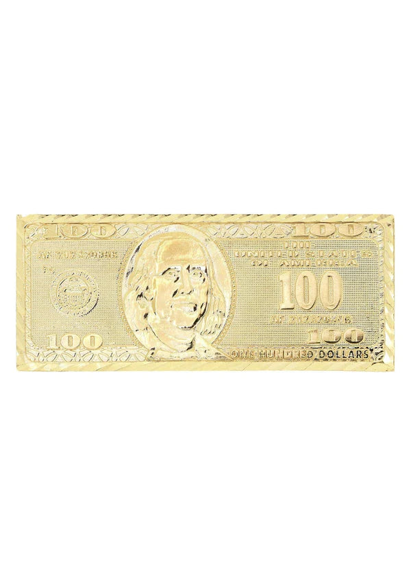 $100 Dollar Bill #.2 Triple Finger Ring | 10K Solid Yellow Gold