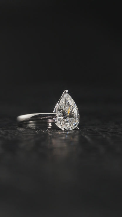 2.54CT E VS1 Pair Lab Grown Diamond Engagement Ring 14kt