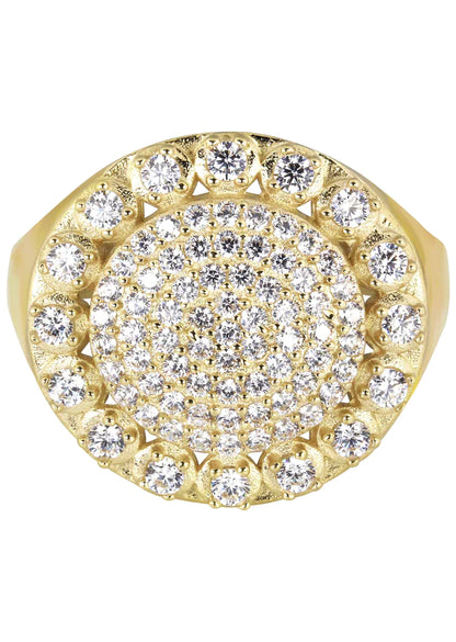 Mens Pinky Ring | 10K Solid Yellow Gold | Style #2