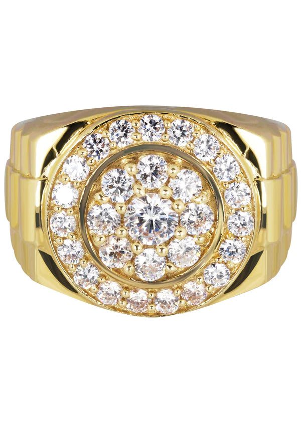 Mens Pinky Ring | 10K Solid Yellow Gold | Style #3