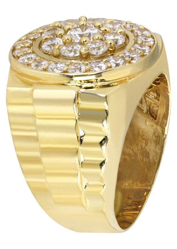Mens Pinky Ring | 10K Solid Yellow Gold | Style #3