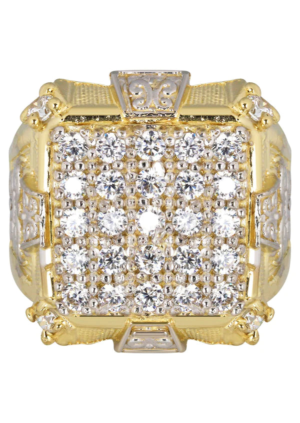 Mens Pinky Ring | 10K Solid Yellow Gold | Style #6