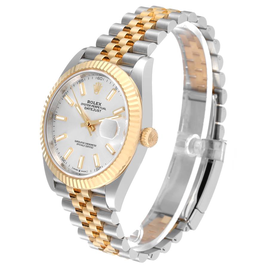 Rolex Oyster Perpetual Datejust Watch 126333 for Mens | 41MM | Yellow Gold Silver Dial - Steel